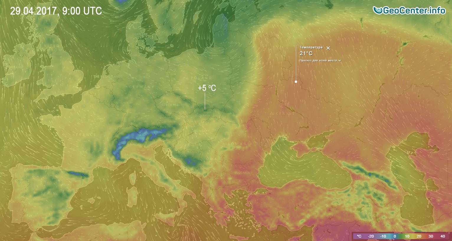 Тепловая карта мира онлайн